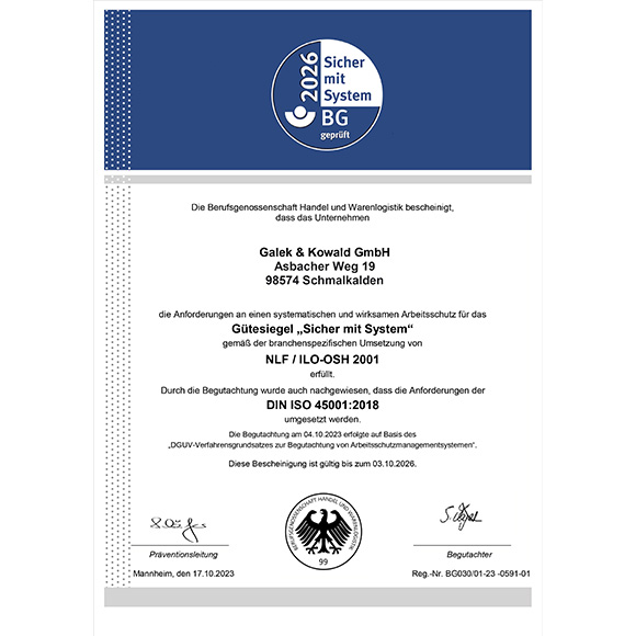 ISO 45001 BG Guetesiegel Sicher mit System 03.10.2026 MHL